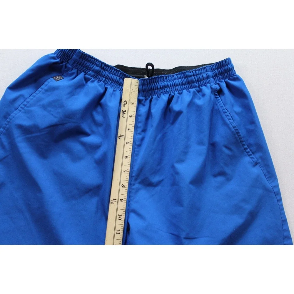 Nike Men Blue Board Shorts Casual Drawstring Swoosh Logo Nike Fit Dry Size Large